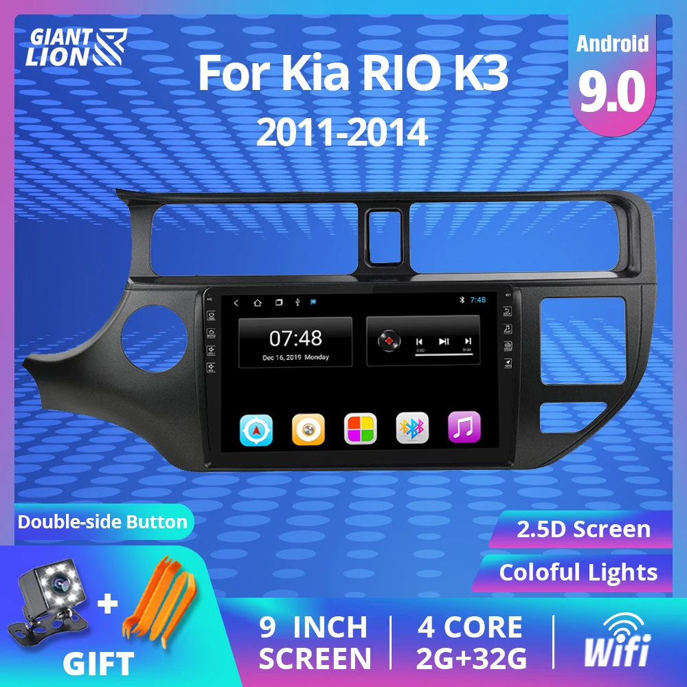 Автомагнитола 2DIN для Kia RIO K3 9 0 2011 2012 2013 дюймов IPS Android 2014|Мультимедиаплеер авто| |