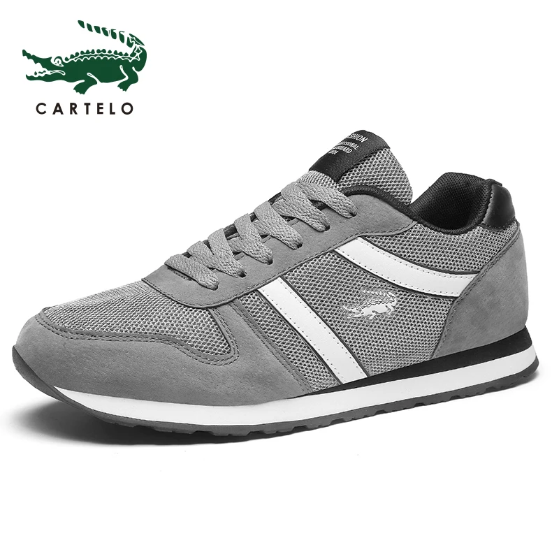 CARTELO/брендовая мужская обувь; модная обувь; Мужская Спортивная обувь; дышащие трендовые спортивные туфли; Zapatillas Hom - Цвет: Серый