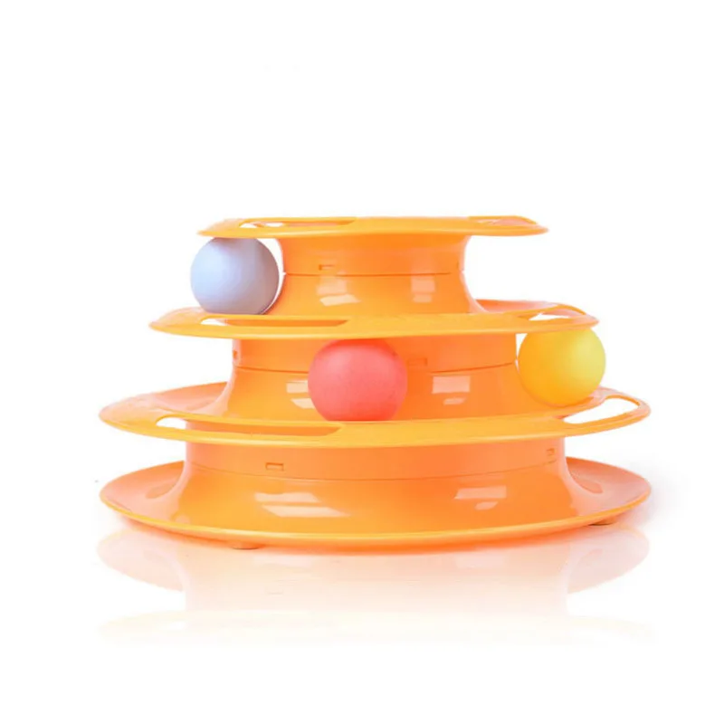

Funny Toy For Pet Cat Dog Crazy Ball Disk Interactive Toy Amusement Plate Trilaminar -25