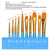 10 Pcs Artists Paint Brush Set Acrylic Watercolor Round Pointed Nylon Tip Hair Multifunction hook line short pointed Pen ► Photo 2/6