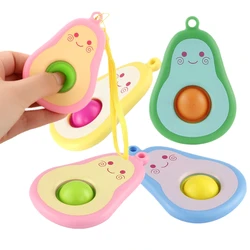 Juguete de silicona con forma de aguacate para niños, bola suave de escurrimiento con hoyuelos, juguete de descompresión para aliviar el estrés, regalo para niños