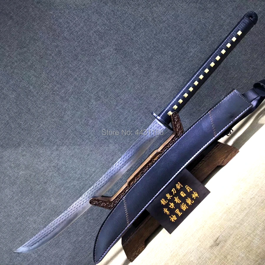 Chinese KungFu Broadsword Sword Katana WuShu HRC60 High Manganese Steel Sharp Outdoors Battle Knife Saber