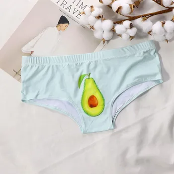 

Sexy Women Panties 3D Fruit Printing Panties Cute Cherry Peach Strawberry Fruits Pattern Briefs Seamless Female Underwear
