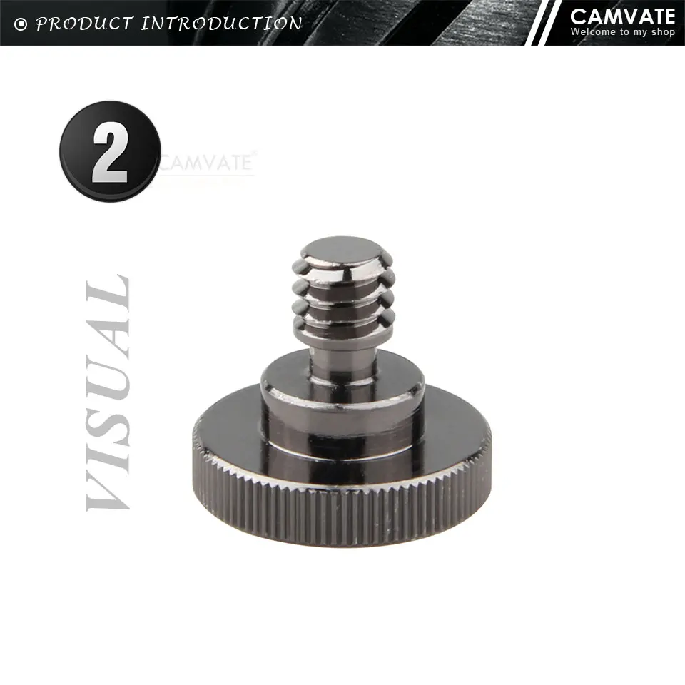 Camera Screw Adapter Hand Screw With 1/4"-20 To 1/4"-20 Threaded For Quick Relea