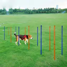 Outdoor Dog Sports Equipment Agility Barriers Training Pole Dogs Agile Sports Round Piles S Wrap Posters Pet Supplies
