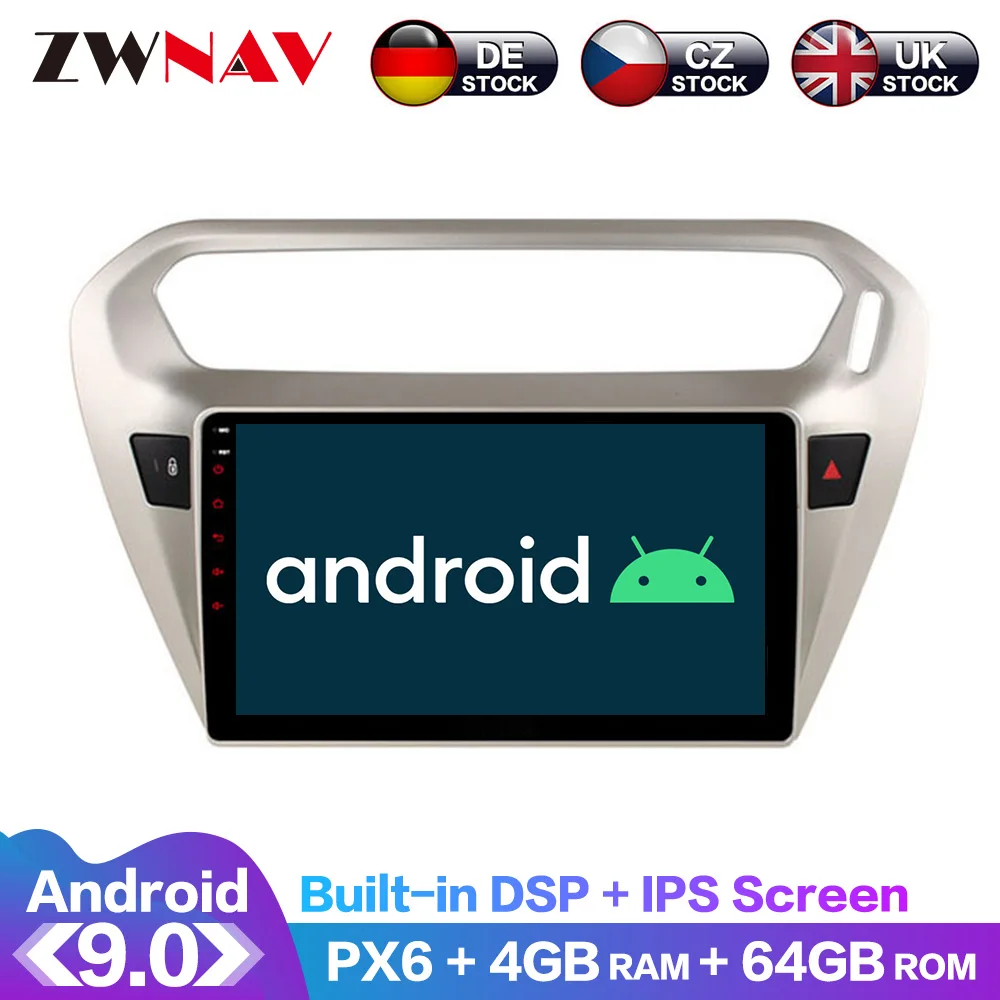 

For Citroen Peugeot 301 C Elysee 2014-2017 Android IPS Screen PX6 DSP Car DVD GPS Multimedia Player Head Unit Radio Navi Audio
