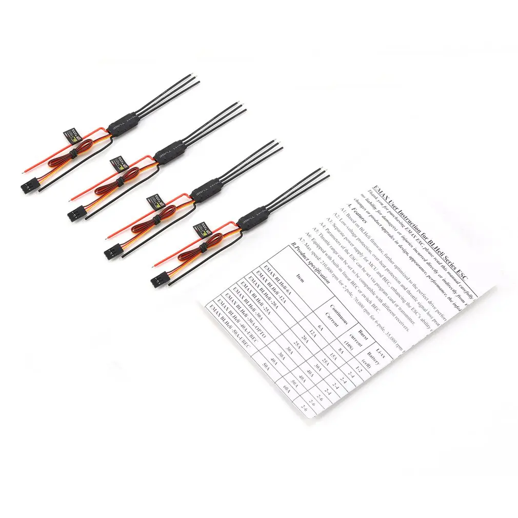 Серия Emax blheli 6A бесщеточный скоростной контроллер ESC 1-2S Lipo BEC 0.8A/5V для
