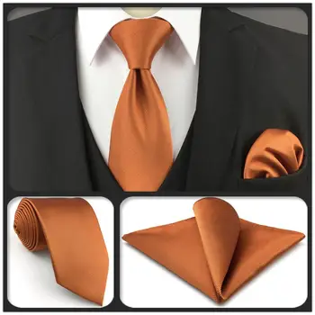 

C16 Solid Orange Silk Mens Pocket Square Fashion Wedding Acceossories Hanky Brand New Handkerchief