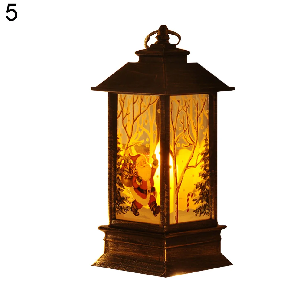 Рождественское украшение аксессуар для свечей праздничный фонарь Снеговик Лось Санта старинный держатель для свечей светильник подвесные вечерние декор для рабочего стола - Цвет: 5