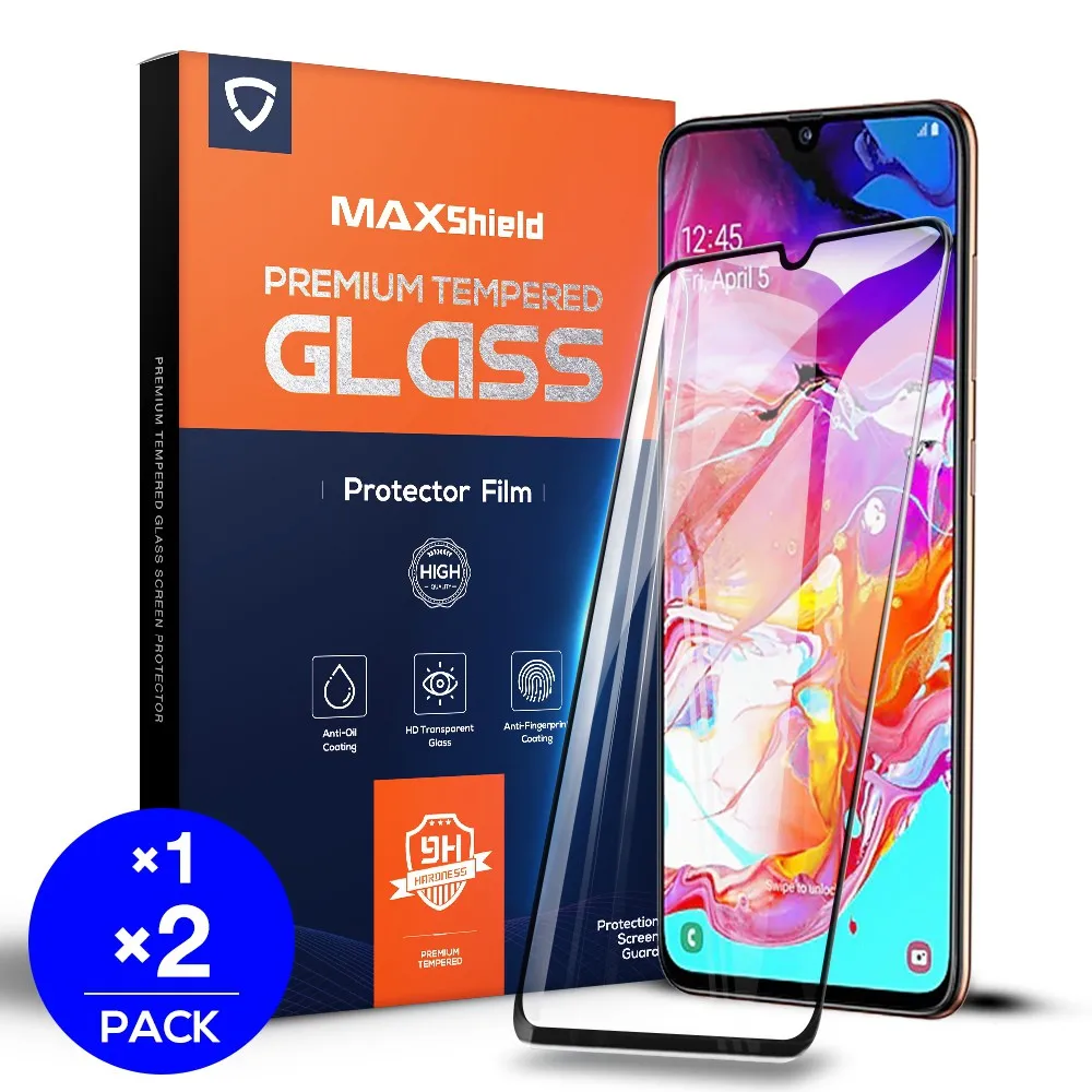 MAXSHIELD 2 шт полная крышка samsung Galaxy A30 A50 A20 A10 A70 9D Защитная пленка для экрана из