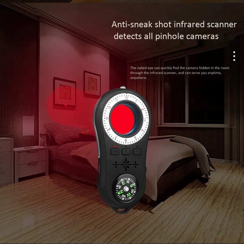 Анти шпионская камера наблюдения детектор беспроводной сигнал Анти-скрытый камера искатель сигнала Объектив RF трекер обнаружения беспроводной продукции