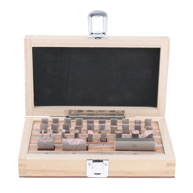 

1.005-50mm Block Gauge 32Pcs/Set 0 Grade Inpsection Block Gauge Set Measurement Caliper Tool Set