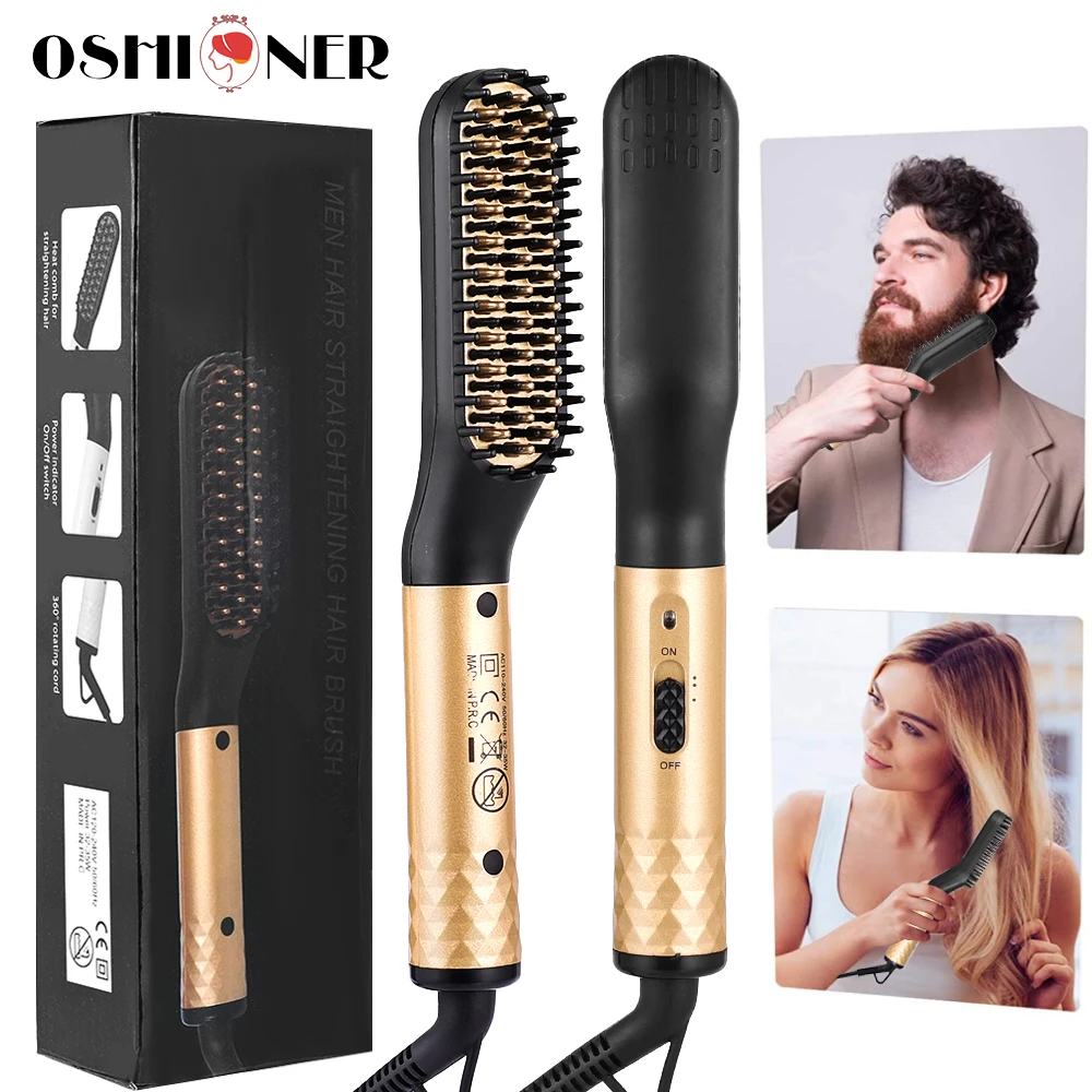 Professional Hair Comb Brush Beard Straightener Multifunctional Hair Straightening Comb Hair Curler Fast Heating Styling Tools - Hair Straightener - AliExpress - Hair Care Products