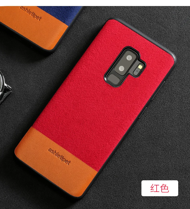 Красный Роскошный противоударный чехол из натуральной кожи для телефона samsung galaxy A50 A70 A40 A20 Note 8 9 10 S8 S9 S10 plus чехол для телефона - Цвет: Красный