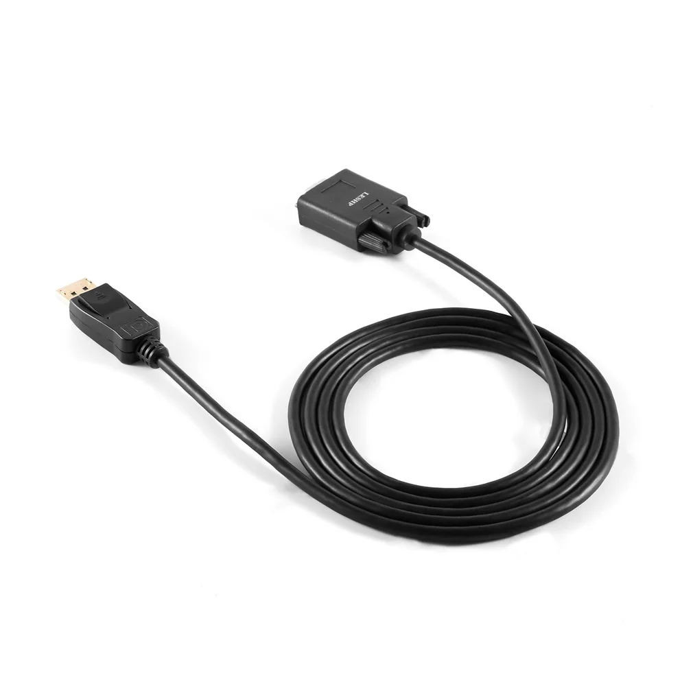 LESHP 1,8 M 1920x1200 1080P DP(DisplayPort) Кабель VGA с разъемом «Папа-папа» золотой шнур с покрытием 6 футов для настольных или зеркальных дисплеев