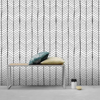 

Herringbone Doodle Seamless Background Wallpaper Living Room Bedroom Wall Renovation Furniture Adhesive Paper Cross Border Wallp