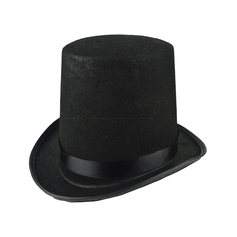 

2020 Performed High Hat Halloween Magic Hat Cap Flat The Magician Fashion Black Hat Jazz Stage Performances Of Men And Women