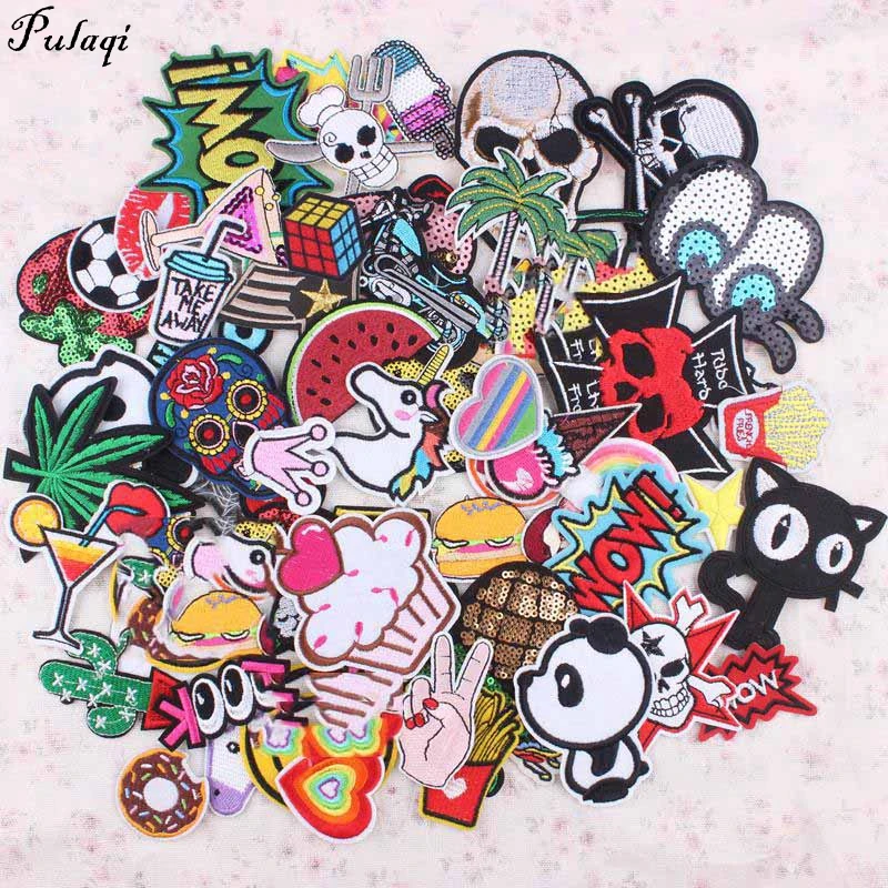Iron Patch Accessories  Embroidered Patches - 30pcs/lot Cartoon Patches  Clothing - Aliexpress