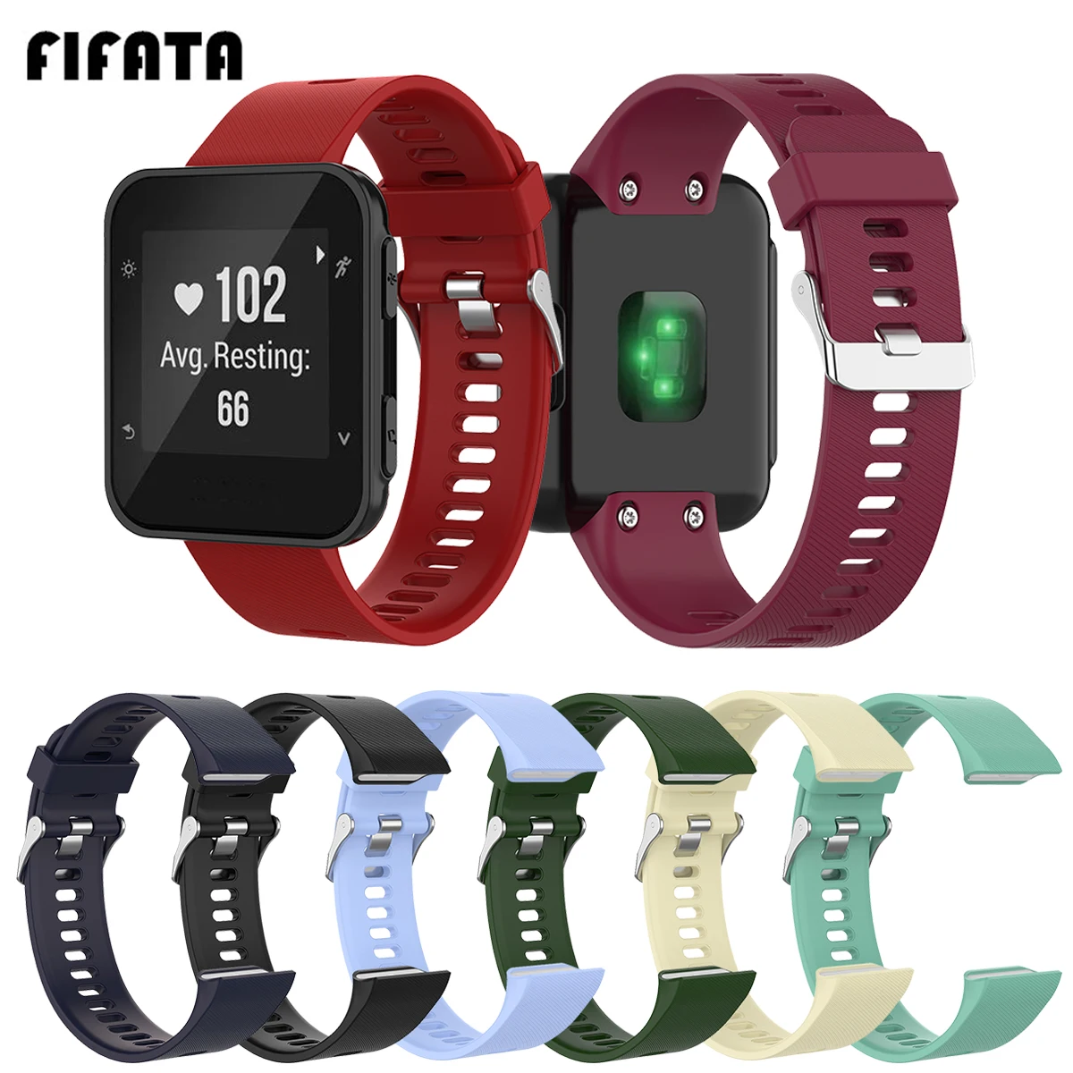 Сменный ремешок FIFATA для Garmin Forerunner 35 силиконовый умных часов 30|Смарт-аксессуары| |