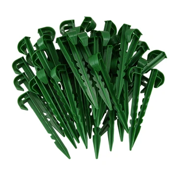 

50Pcs/Set Plastic Ground Nails Are Used to Fix Insect-Proof Nets, Sunshade Nets, Tents, Etc.