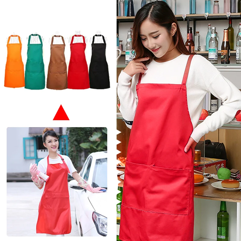 Kitchen Apron Unisex Elegant Sleeveless Oil-Proof Stylish Cooking Bar Painting Solid Waterproof
