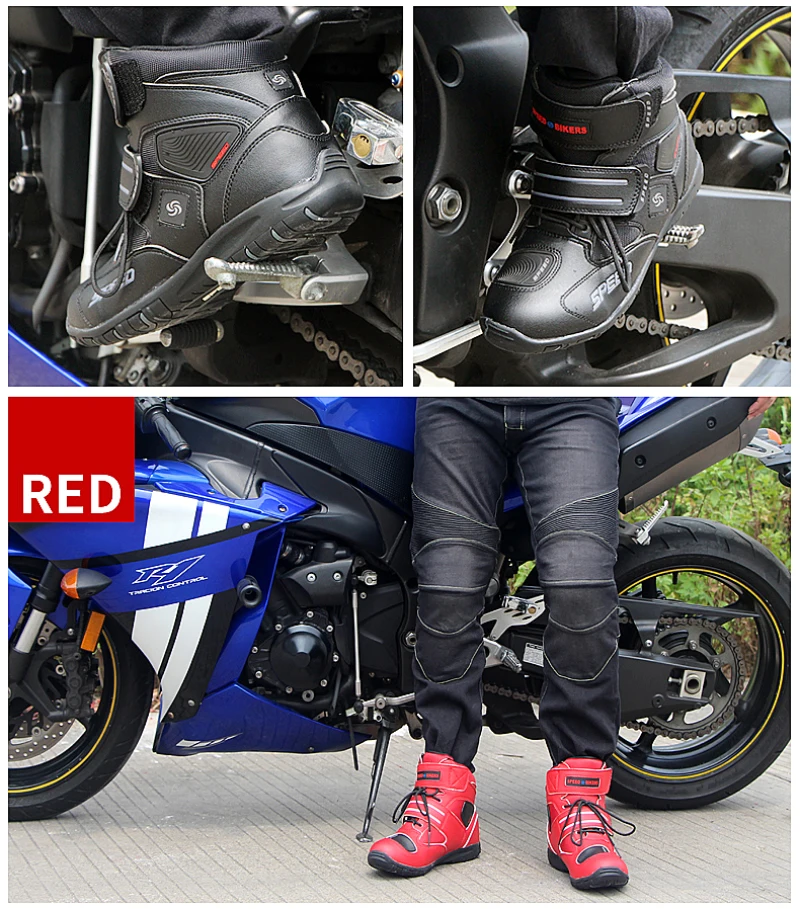 Motorcycle Ankle Boots Moto Racing Shoes men woman Motorbike Riding Protective Off-Road tooling work ridng boots riding tribe