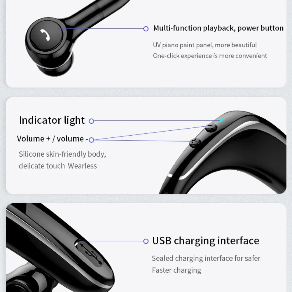 Bluetooth Earphones Ture Wireless Mini Earbuds With Microphone Auriculares Bluetooth Music Bluetooth Earpiece Cordless Headset