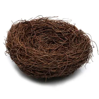 

Handmade Vine Brown Bird Nest House Home Nature Craft Holiday Decoration K1MF