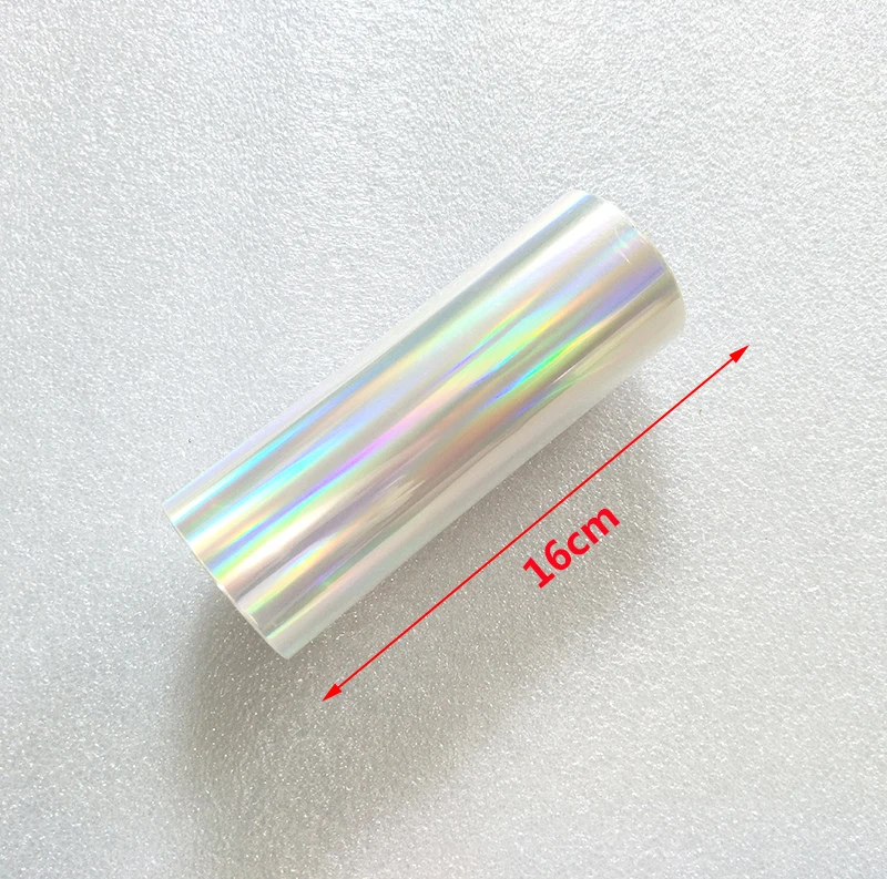 transparent rainbow Голографическая Звезда фольга Прозрачная Фольга горячего тиснения для бумаги или пластика 16 см x 120 м разбитая звезда позолота фольги - Цвет: transparent rainbow