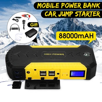 

Car Jump Starter Power Bank 89800mAh 12V 4USB Auto Battery Booster Emergency Charger Starting Device with LED Light