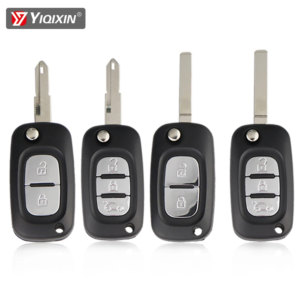 YIQIXIN pliant 2/3 boutons Filp coque de clé à distance pour Renault Clio Scenic Megane III Vivaro Movano trafic maître Kangoo