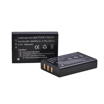 

2Pcs 1800mAh NP-120 DL17 D-Li7 DB-43 BP-1500s Battery for Fuji Fujifilm F10 F11 M603 Zoom Pentax MX4 MX550 RICOH GX8 300G 500G