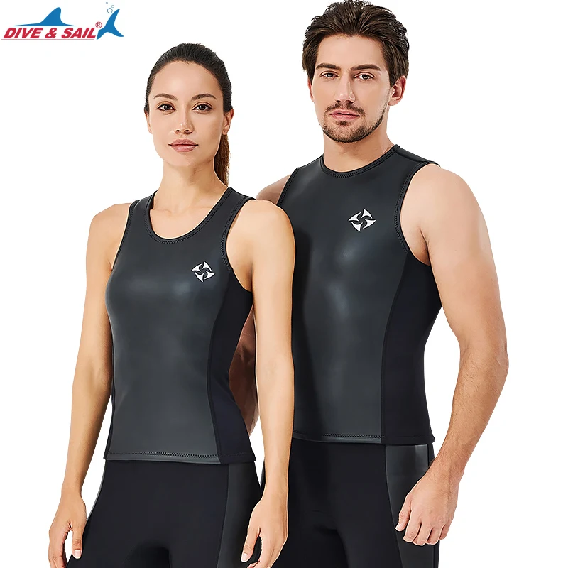 Gilet De Plongée Homme 5mm TOVCHEI - Néoprène Sans Manches, Fermeture Avant - Anti-UV Pour Surf, Snorkeling - 8