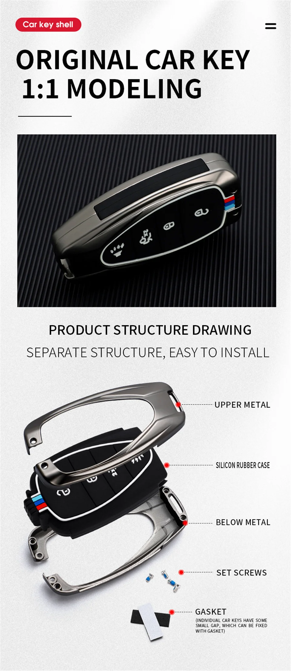 Custodia per auto Smart Key Cover per Chevrolet Malibu Equinox Cruze Camaro 2016 2017 2018 2019 supporto Shell accessori Car-Styling - H956e04eb67664fe5adbda58a9e254129u