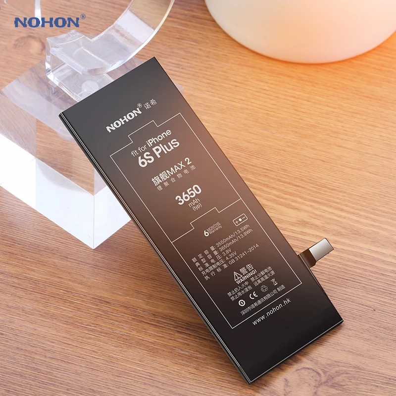 Nohon Аккумулятор для iPhone 6s Plus 3350-3650 мАч максимальная емкость литий-полимерные встроенные аккумуляторы для Apple iPhone 6s Plus 6s Plus+ Инструменты
