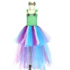 Girl Mermaid Costume Tutu Dress Siren Mermaid Dress with Trail Under the Sea Starfish Children Birthday Dress Pageant Ball Gowns (6)