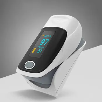 

Portable Digital Fingertip Pulse Oximeter OLED Display SpO2 Blood Oxygen Saturation Heart Rate Monitor Waveform Bar Graphs Meter