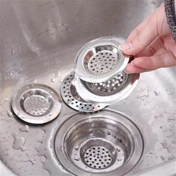 

Stainless Steel Kitchen Water Sink Strainer Cover Floor Drain Plug Bath Hair Dirt Catcher Kitchen Sinks Filter High Quality
