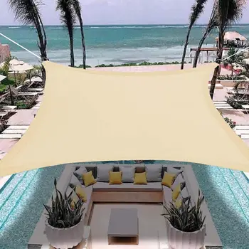 

Waterproof 190T Sun Shade Polyester Square Rectangle Shade Sails Garden Terrace Canopy Swimming Camping Hiking Yard Sail Awning