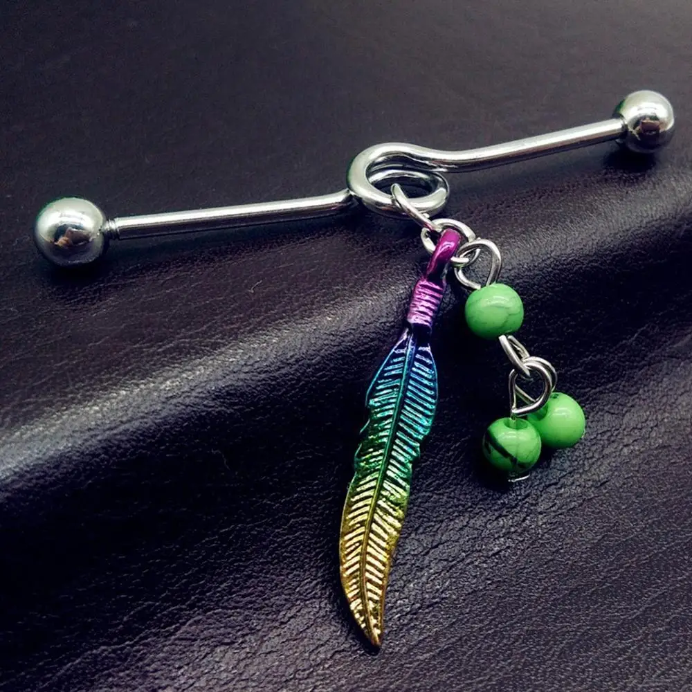 1Psc Dream Catcher Industrial Piercing Barbell Stud Ear Ring Stainless Steel Cartilage Body Jewelry | Украшения и аксессуары