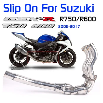 Slip-On Exhaust For SuZuki GSXR 600 750 R600 R750 2006-2017 K6 K7 Motorcycle Exhaust 304 Stainless Steel Contact Pipe