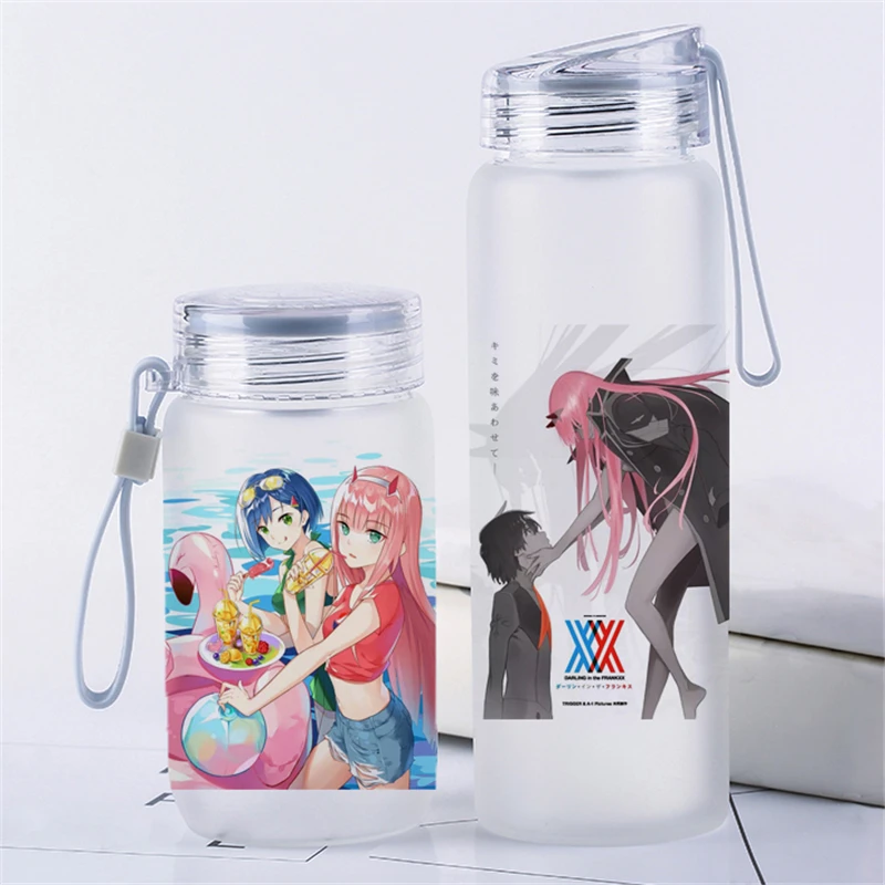 Аниме DARLING in the FRANXX мультфильм узор портативный стеклянный стакан для воды чашка