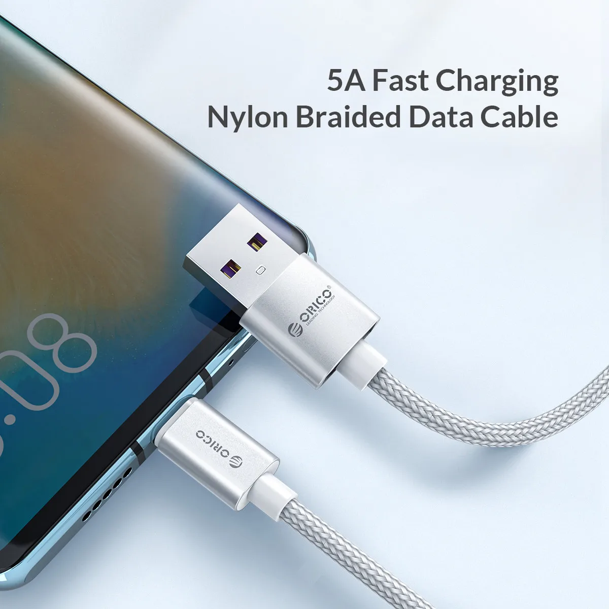 Orico 5А usb type-C кабель для huawei mate 20 10 Pro P30 P20 Мобильный телефон USBC Быстрая зарядка USB-C Быстрая зарядка кабель для Xiaomi