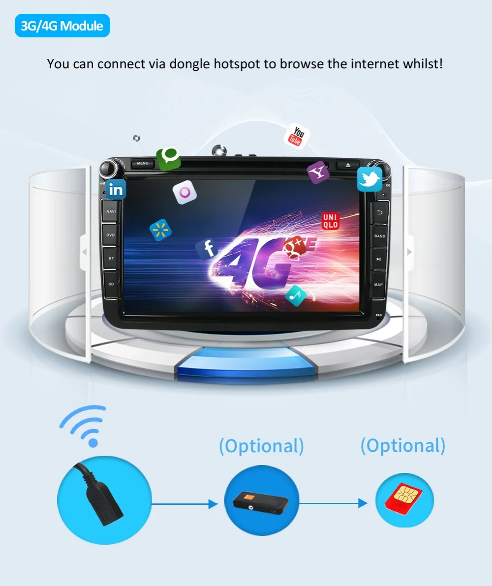 Flash Deal 2 DIN Octa Core Android 8.1 Car DVD GPS WIFI USB For Volkswagen GOLF 5 6 POLO TOURAN EOS PASSAT CC TIGUAN SHARAN SCIROCCO Caddy 16