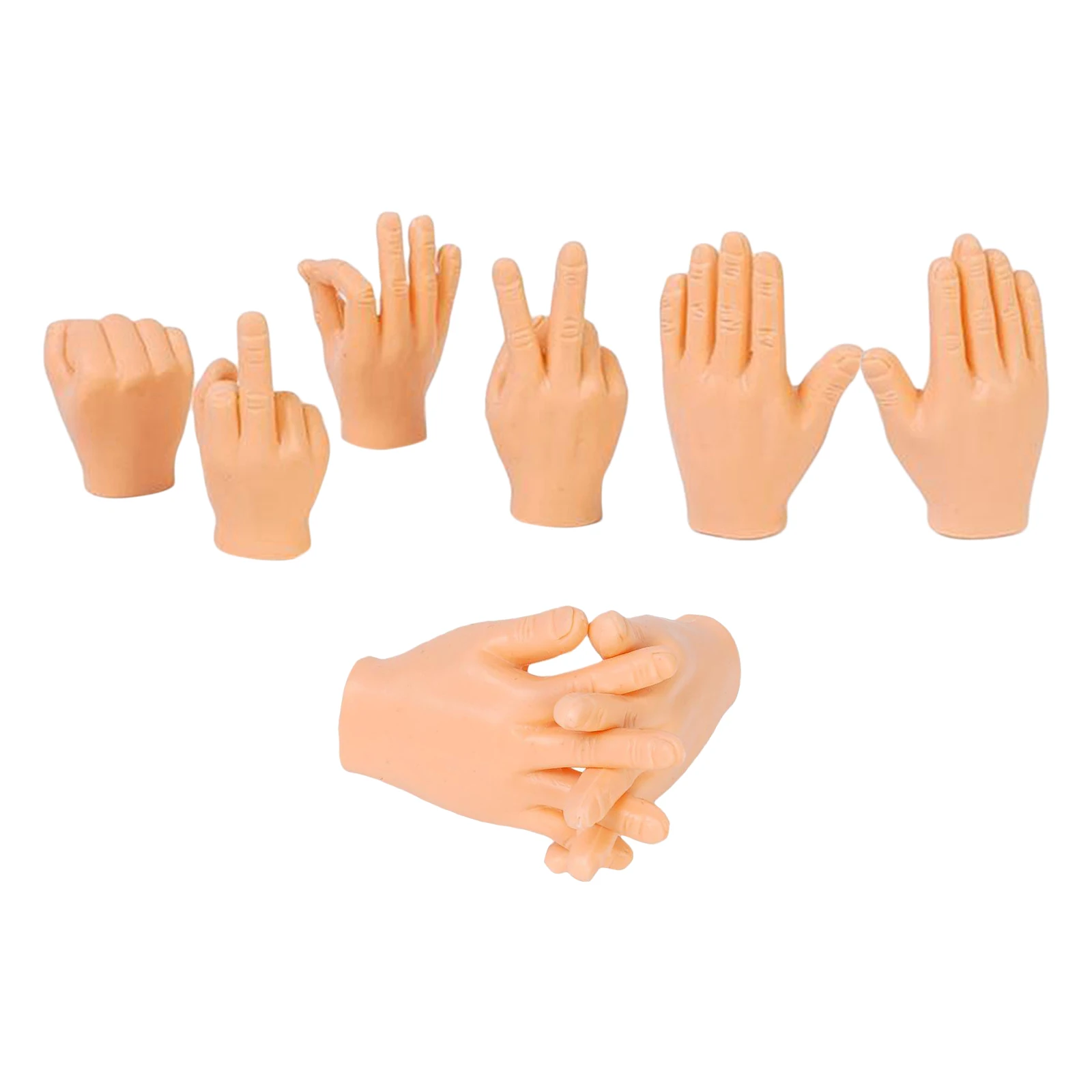Set of Rubber Finger Hands for Finger Hands Mini Puppets Small Hand Model Halloween Gift Toys