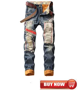 Newsosoo ретро мужские рваные джинсы брюки тигровый узор вышитые джинсы брюки винтаж плюс размер 29-42