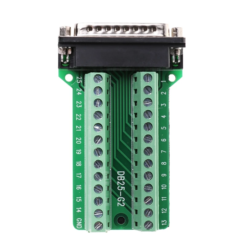 DB25 25Pin Клеммная коммутационная плата, клеммы, адаптер, разъем без пайки