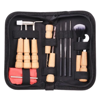 

Guitar tools Bag Set Guitar Repair File Kit Nut Files Ruler Turner Gauge Measurement Tool String Winder 13pcs/set