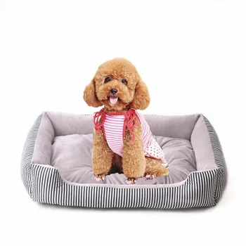 

Rectangle Eco-friendly Dog Bed Lounge With Removable Mattress Warm Soft Pet House Tent Cat Nest Litter Puppy Kennel