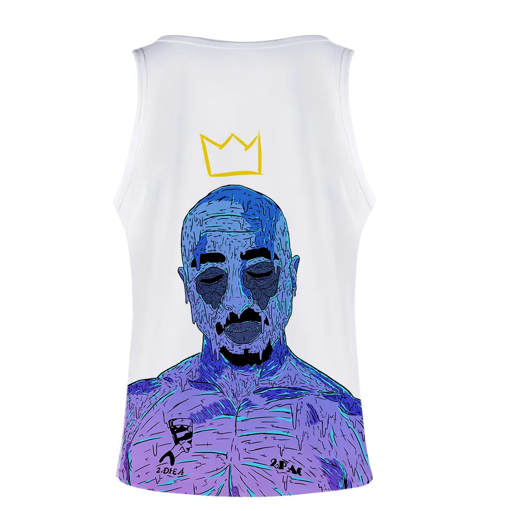 Перекрестная граница,, американский рэп певец 2PAC, ремненс сервис, 3D летний мужской женский жилет